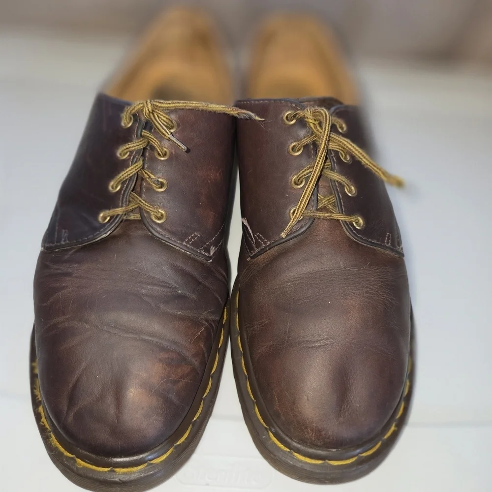 Dr. Martens vintage England brown derby Brown Leather Men's Shoes